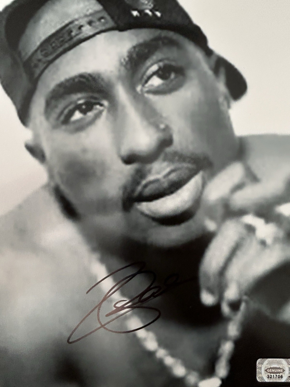 Tupac Shakur 8x10 Autographed Photo With 8x10 Tupac Shakur 8x10 Autographed Photo With 8x10