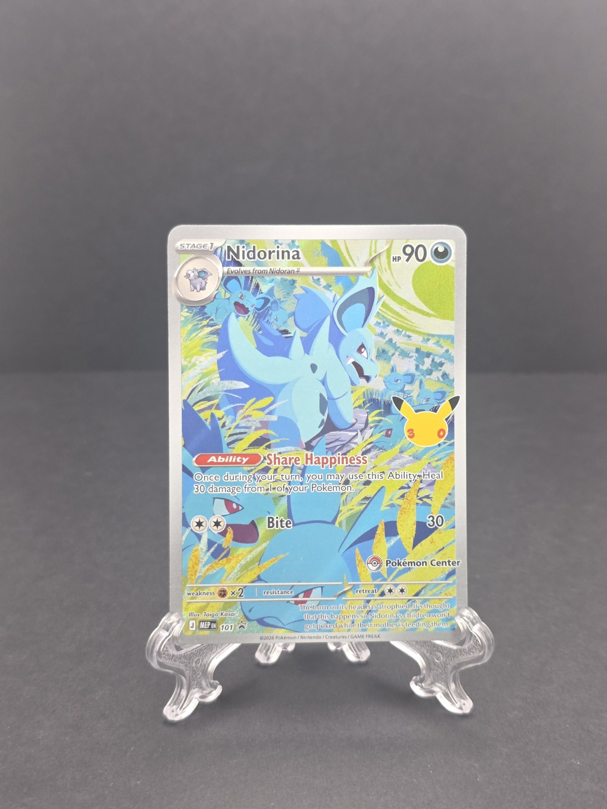Nidorina - 101 (30th Celebration) (Pokemon Center Exclusive) Promo Nidorina - 101 (30th Celebration) (Pokemon Center Exclusive) Promo