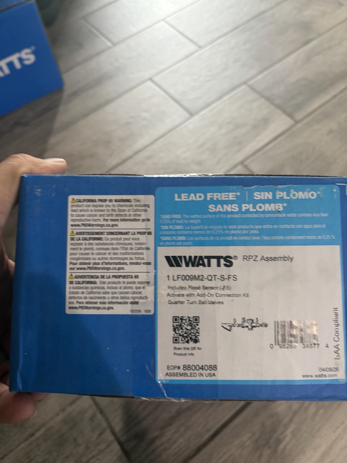 Watts 1” LF009M2-QT-S-FS Watts 1” LF009M2-QT-S-FS