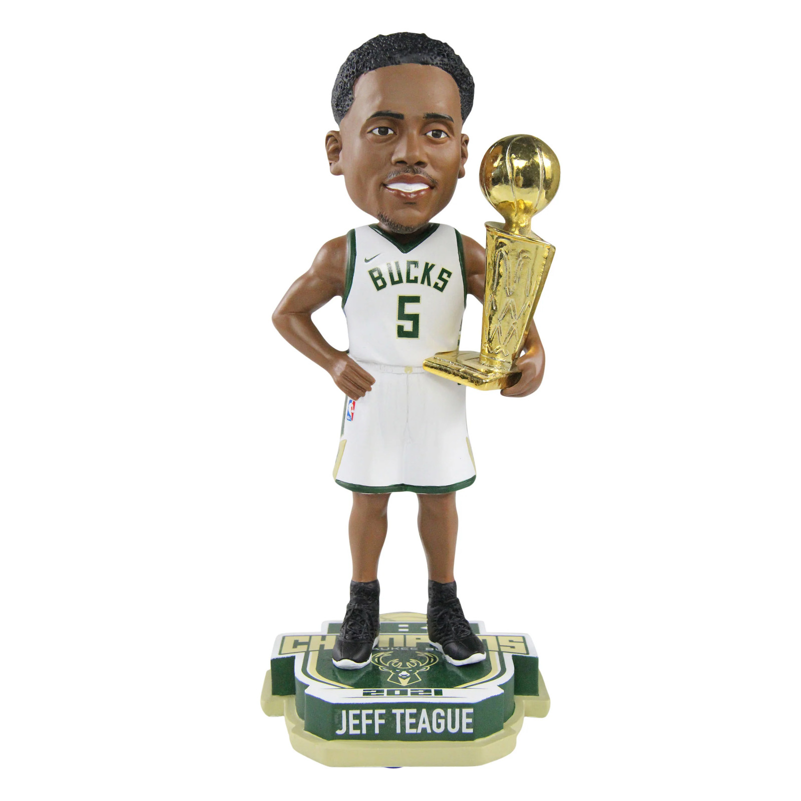 Jeff Teague Milwaukee Bucks 2021 NBA Champions Bobblehead NBA Jeff Teague Milwaukee Bucks 2021 NBA Champions Bobblehead NBA