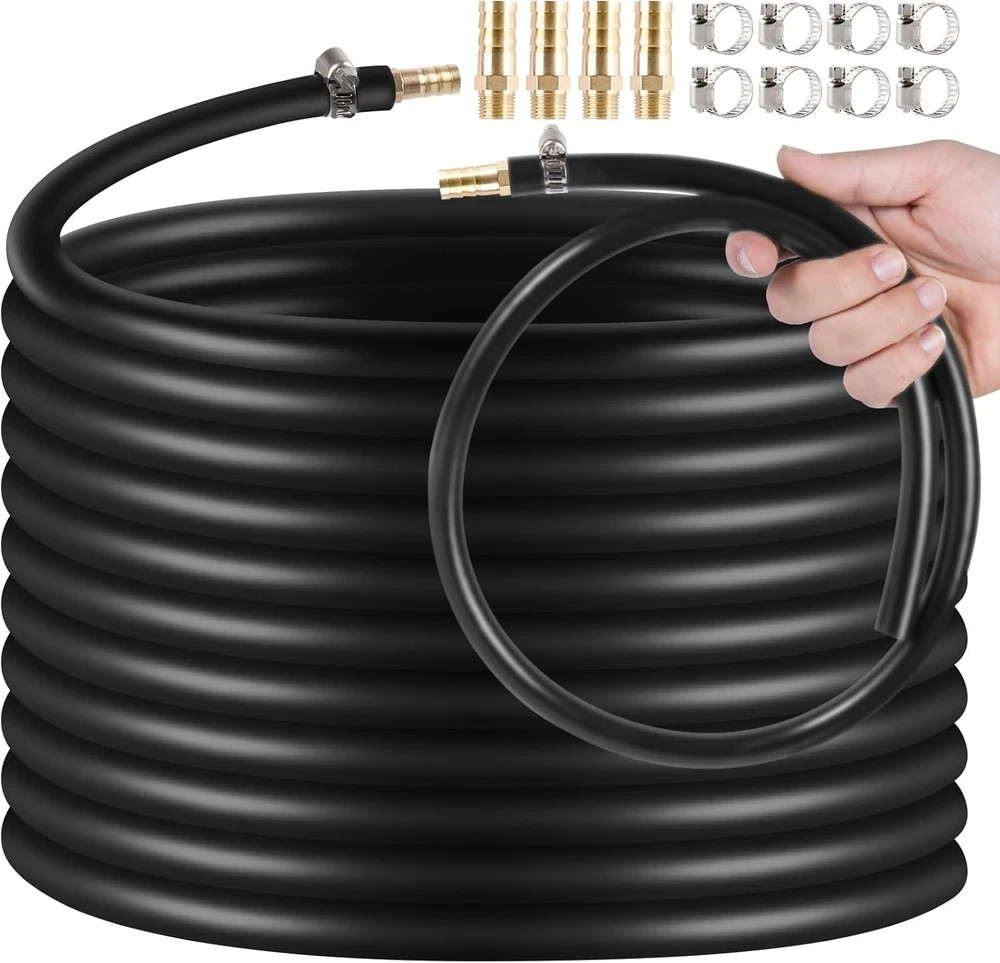 3/8 Inch Self Sinking Aeration Hose,100 Feet Weighted Pond Aerator Hose Kit 8... 3/8 Inch Self Sinking Aeration Hose,100 Feet Weighted Pond Aerator Hose Kit 8...