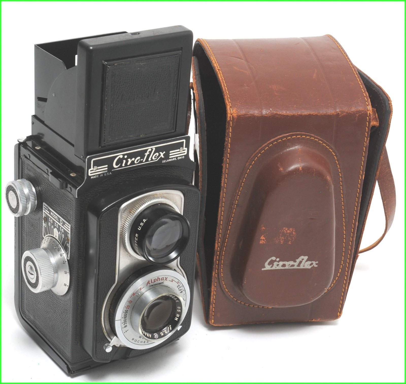 Ciro-Flex Delaware Ciroflex Model D 120 film 6x6cm TLR camera w. Wollensak Velo