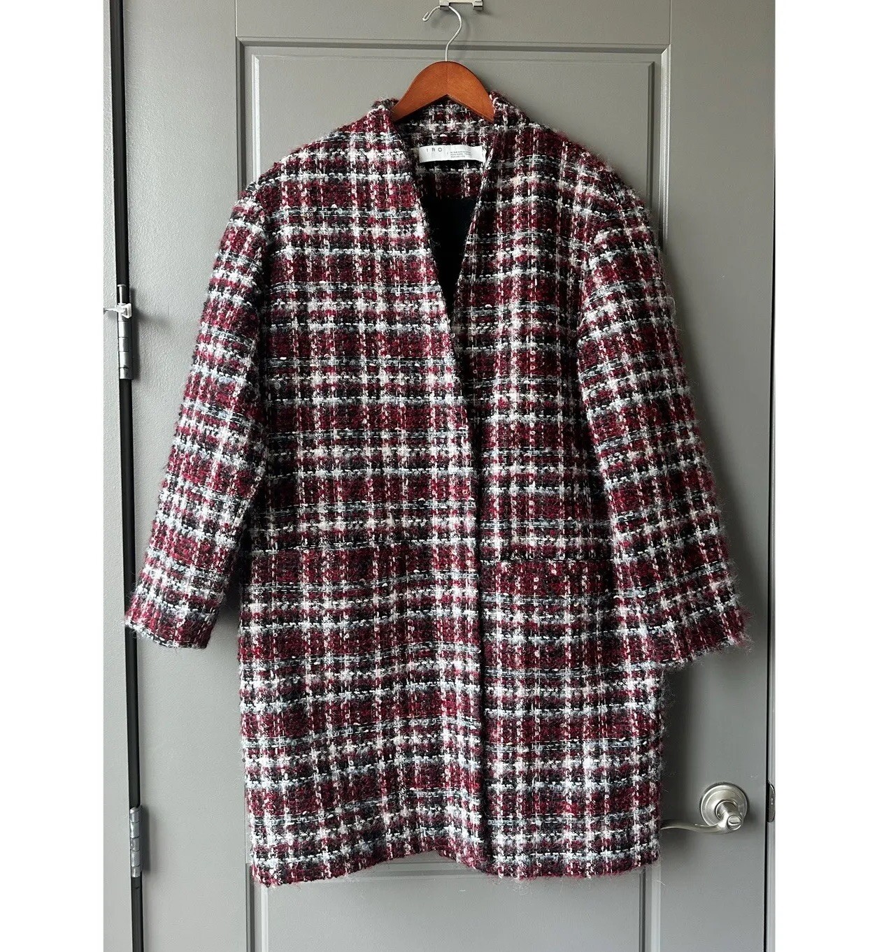 IRO Oversized Plaid Coat size 40 IRO Oversized Plaid Coat size 40