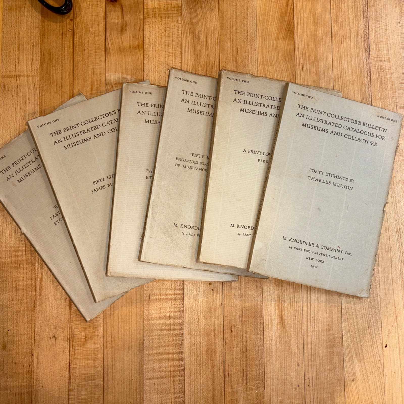 1930-1932 THE PRINT COLLECTOR\'S BULLETIN FOR MUSEUMS LOT OF 6 ~1930-31