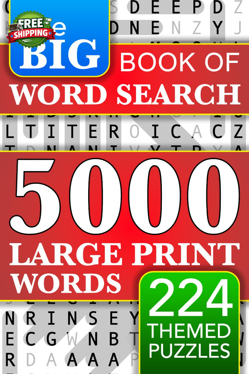 Big Book of Large Print Word Search Puzzles  5000 Words 224 Themed Puzzles