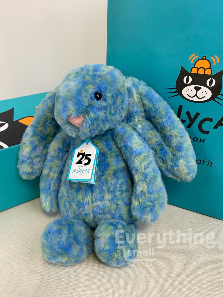 NWT Jellycat Bashful Luxe Bunny Azure 25th Anniversary Limited Retired NWT Jellycat Bashful Luxe Bunny Azure 25th Anniversary Limited Retired