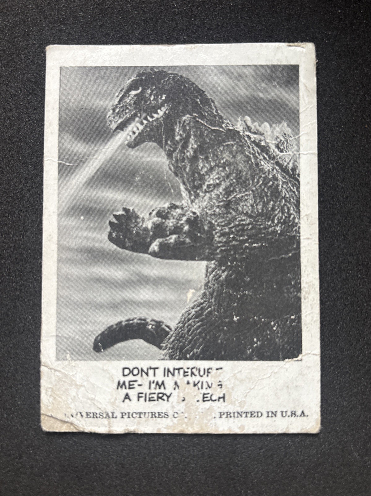 1961 Leaf Spook Stories Horror Card Universal Pictures Godzilla Rookie #113 Rare