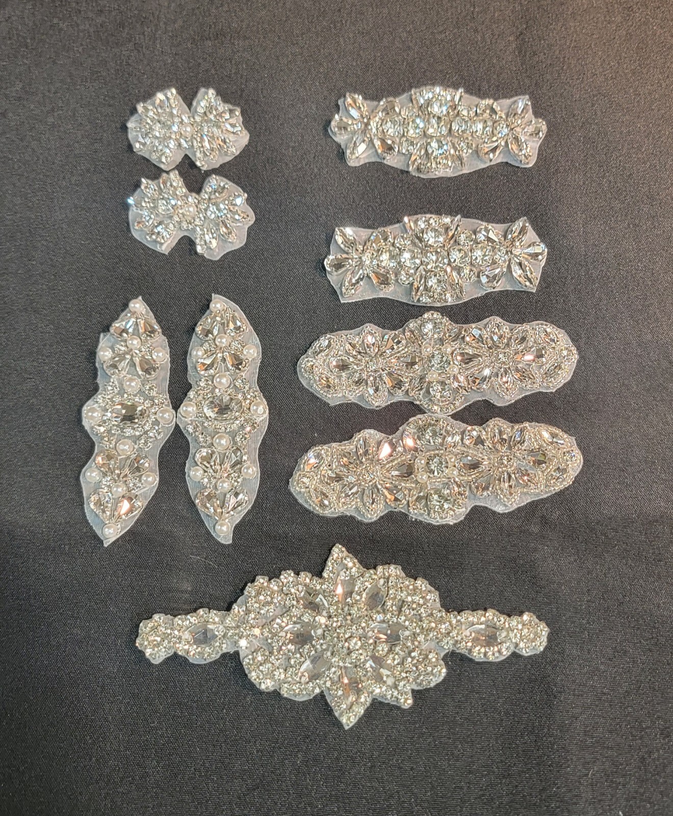 9 Pc. Rhinestone Embellishments Crystal 2\