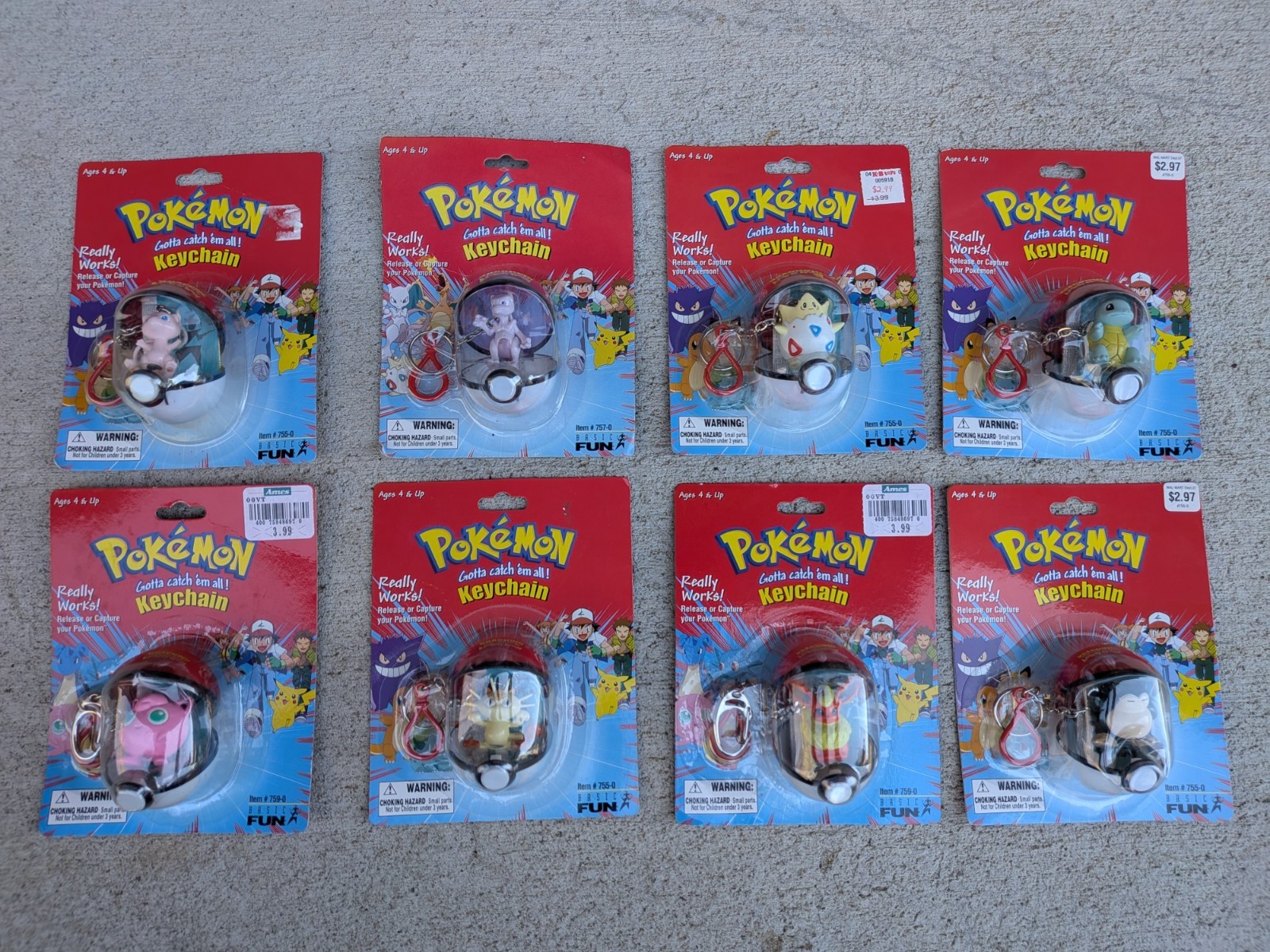 Vintage Pokémon Gotta Catch Them All Keychain Bundle Vintage Pokémon Gotta Catch Them All Keychain Bundle