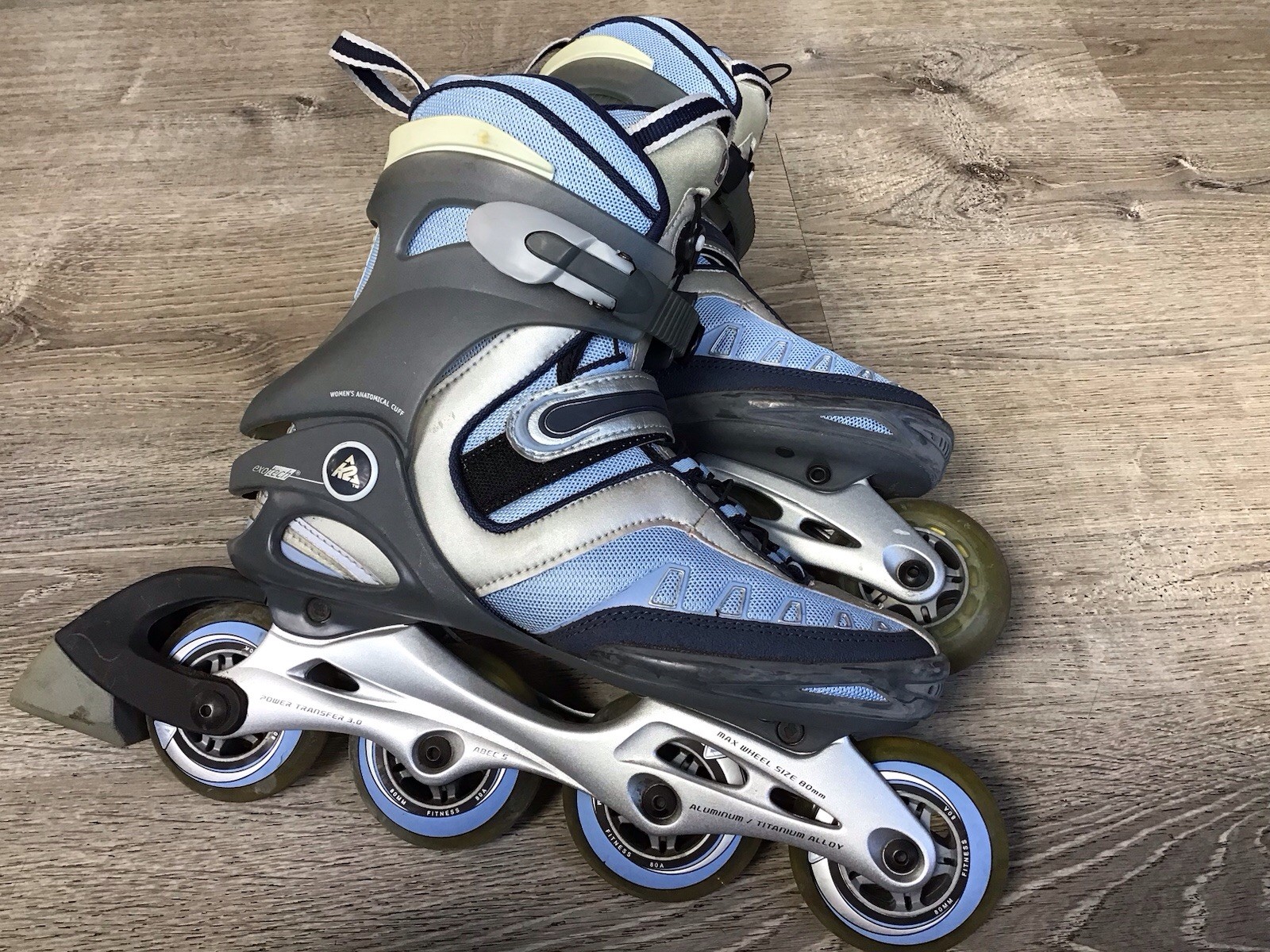 K2 Exo 6.0 Women’s Inline Skates Size US 9 Gray Blue Skates