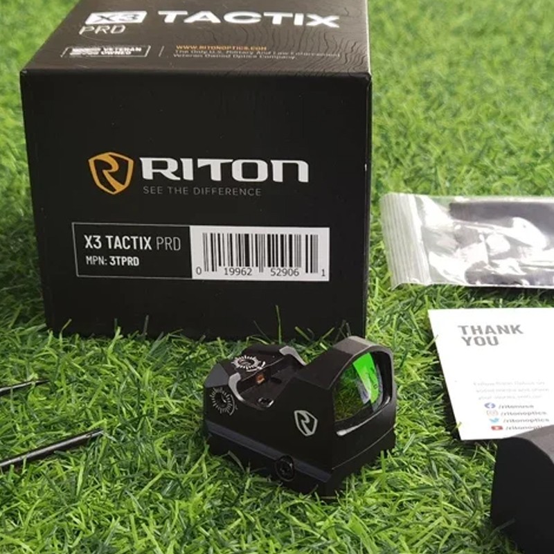 New Riton X3 TACTIX PRD/MPRD Micro Optic 3 MOA Red Dot Fit RMR/RMSc Footprint