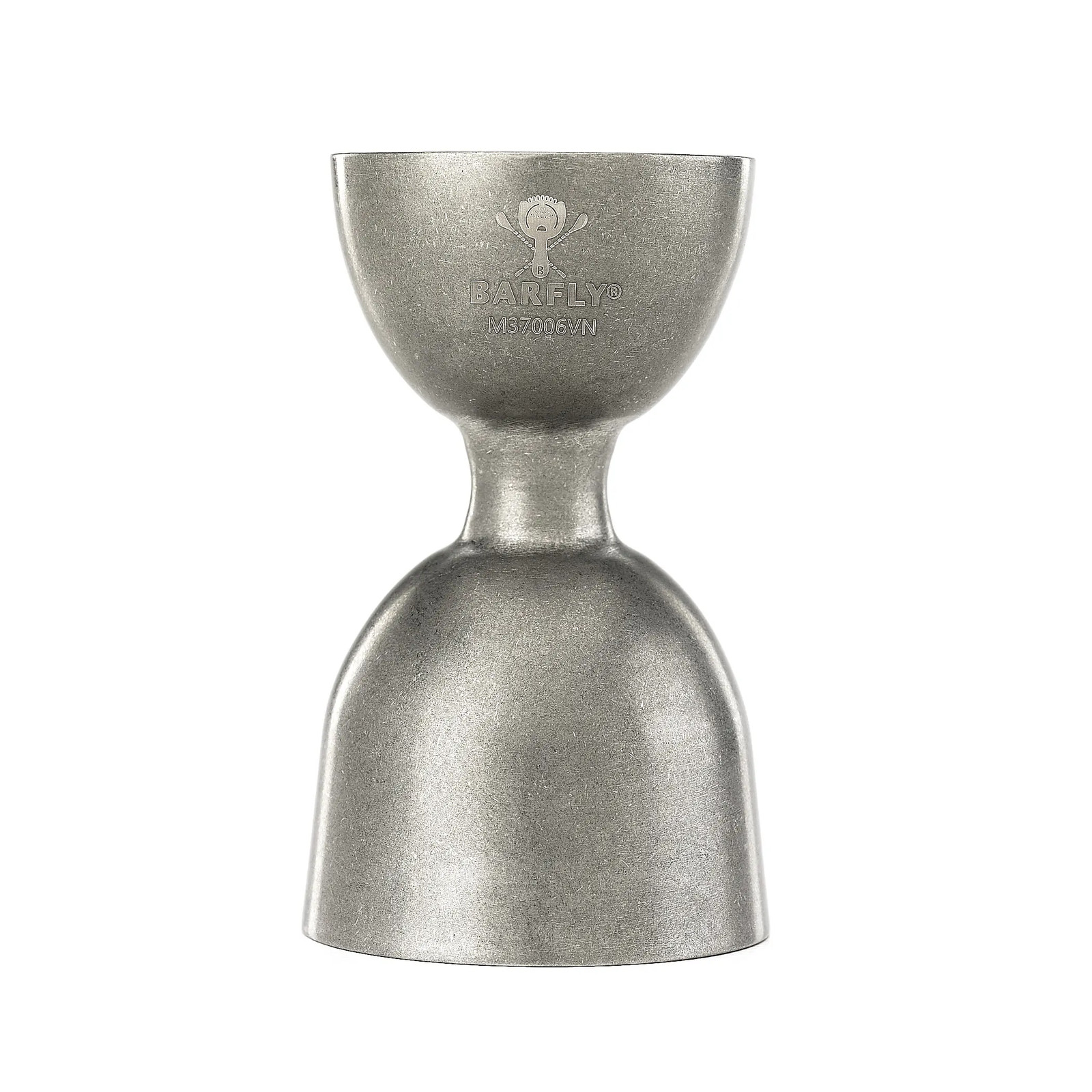 Mercer Culinary Barfly® Heavy Duty Vintage Finish 1&2 oz Straight Rim Jigger