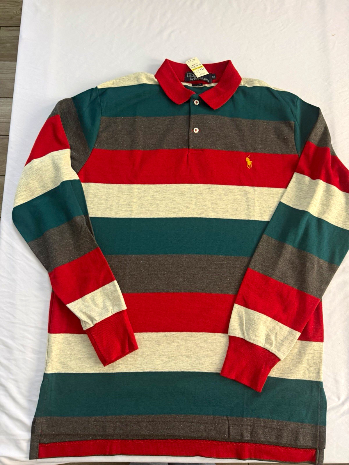 VINTAGE Polo Ralph Lauren Rugby Shirt - Made in USA - Deadstock NWT Size M VINTAGE Polo Ralph Lauren Rugby Shirt - Made in USA - Deadstock NWT Size M