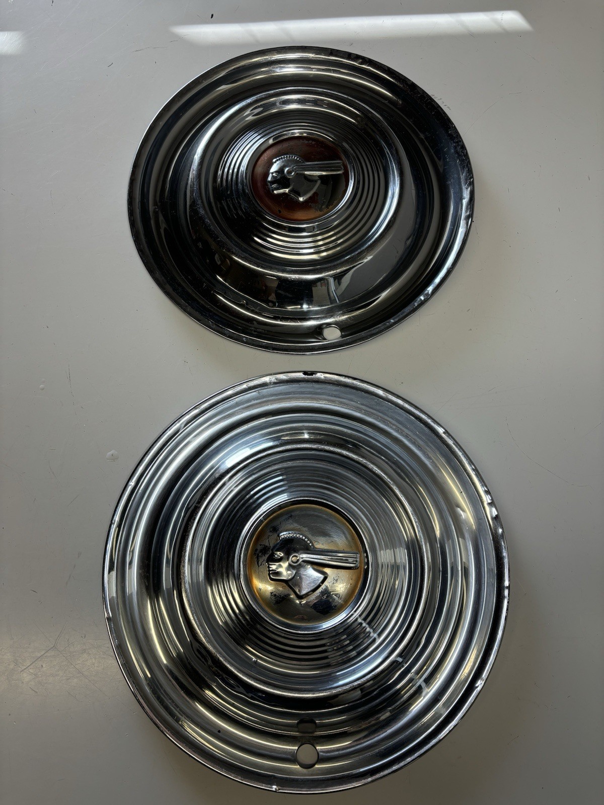 (2) 1951-52 Pontiac 15” Wheel Covers , Hubcaps