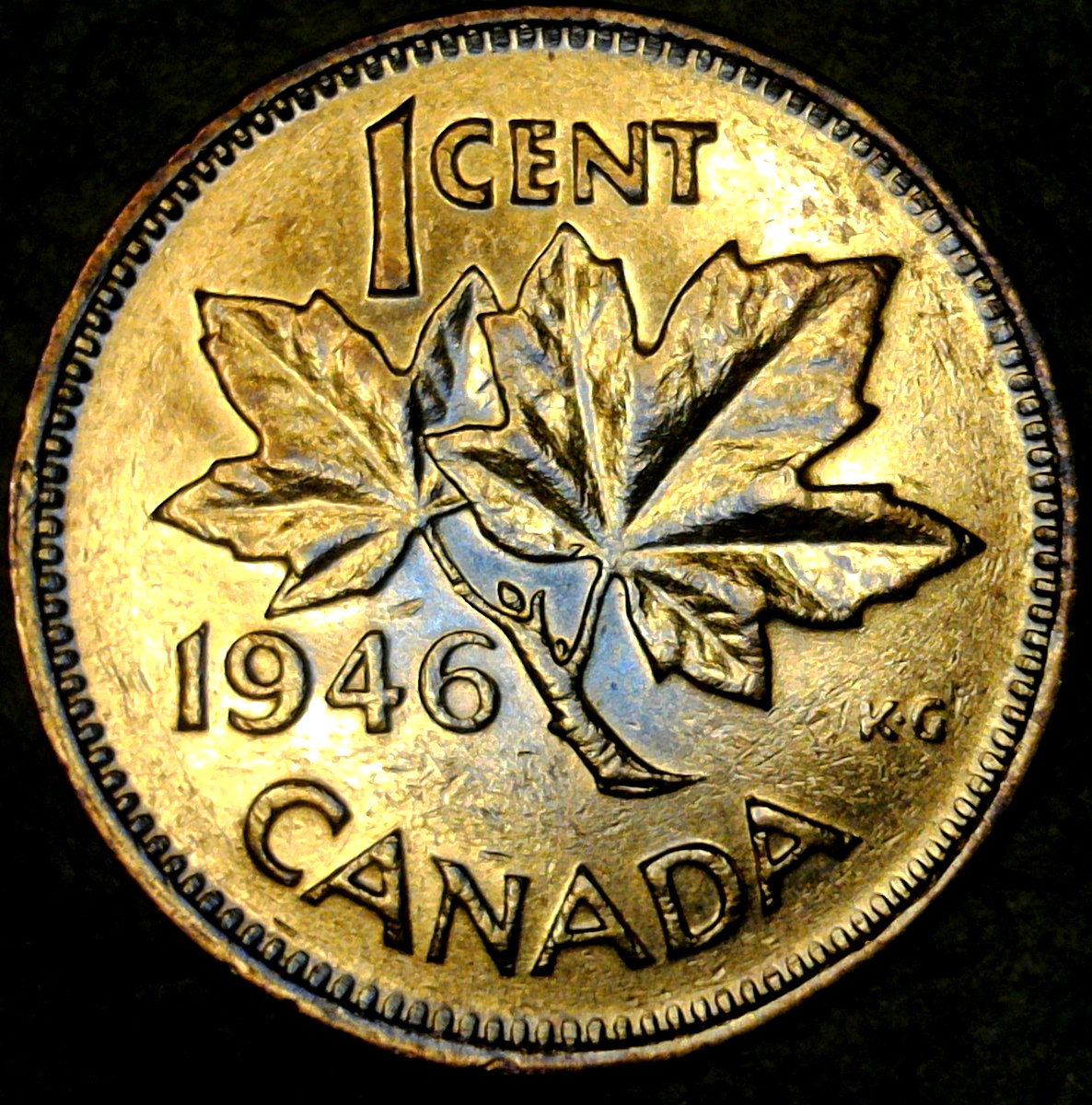 1946 Canada Cent Lovely AU RB King George VI Canadian Penny 1946 Canada Cent Lovely AU RB King George VI Canadian Penny