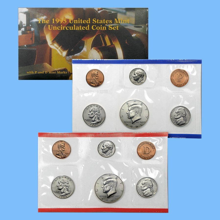 1995 U.S. Mint Set ~ 12 Coins ~ P & D ~ Uncirculated Government Packaging OGP 1995 U.S. Mint Set ~ 12 Coins ~ P & D ~ Uncirculated Government Packaging OGP
