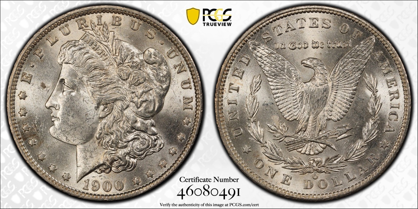 1900-O/CC Morgan Silver Dollar - PCGS MS62  (97M17)