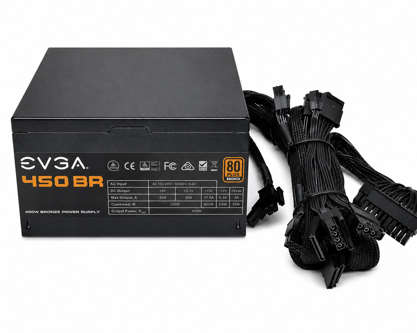 EVGA 450 BR 80+ Bronze 450W Power Supply (100-BR-0450)