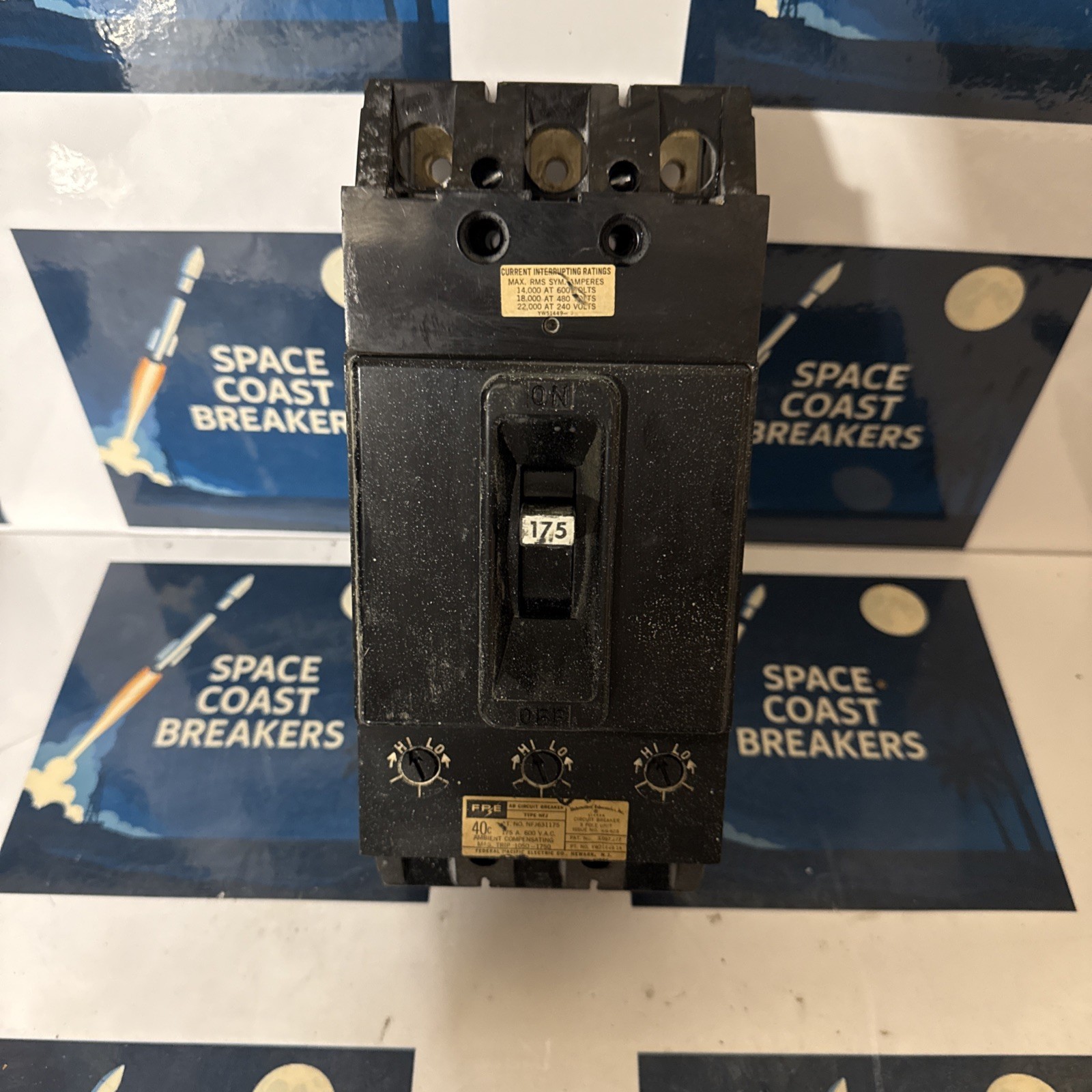 FPE Federal Pacific NFJ631175 175A 18kAIC @ 480V 3-Pole Circuit Breaker FPE Federal Pacific NFJ631175 175A 18kAIC @ 480V 3-Pole Circuit Breaker