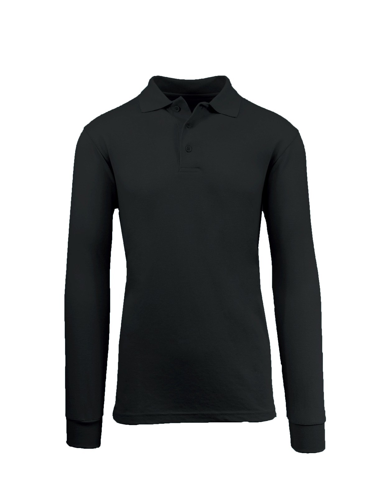 Men Long Sleeve Polo Shirt Size S M L Xl XXl New Standard Neck Classic Uniform
