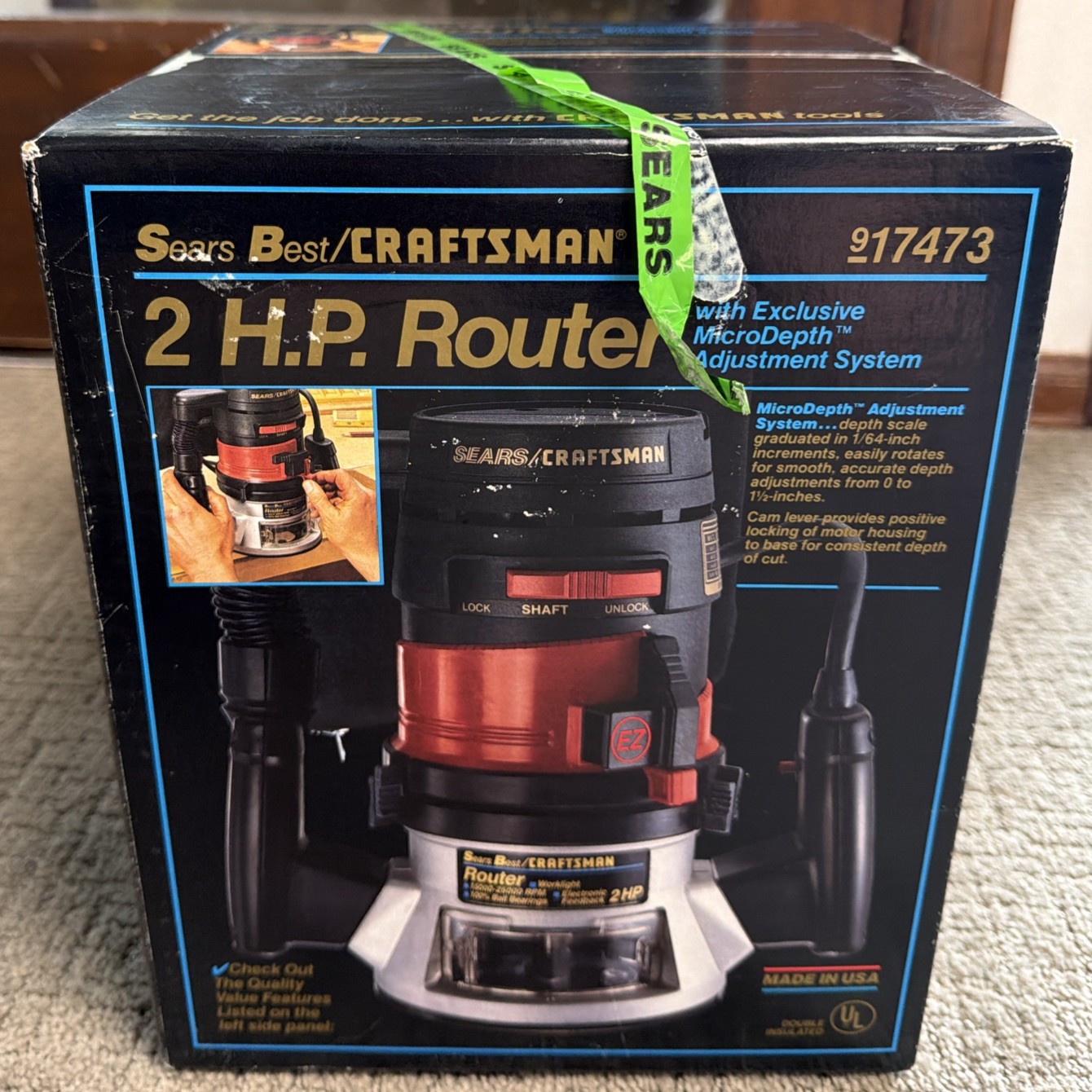 Vintage Sears Best Craftsman 2 HP Router 917473 Factory Sealed NIB Made in USA