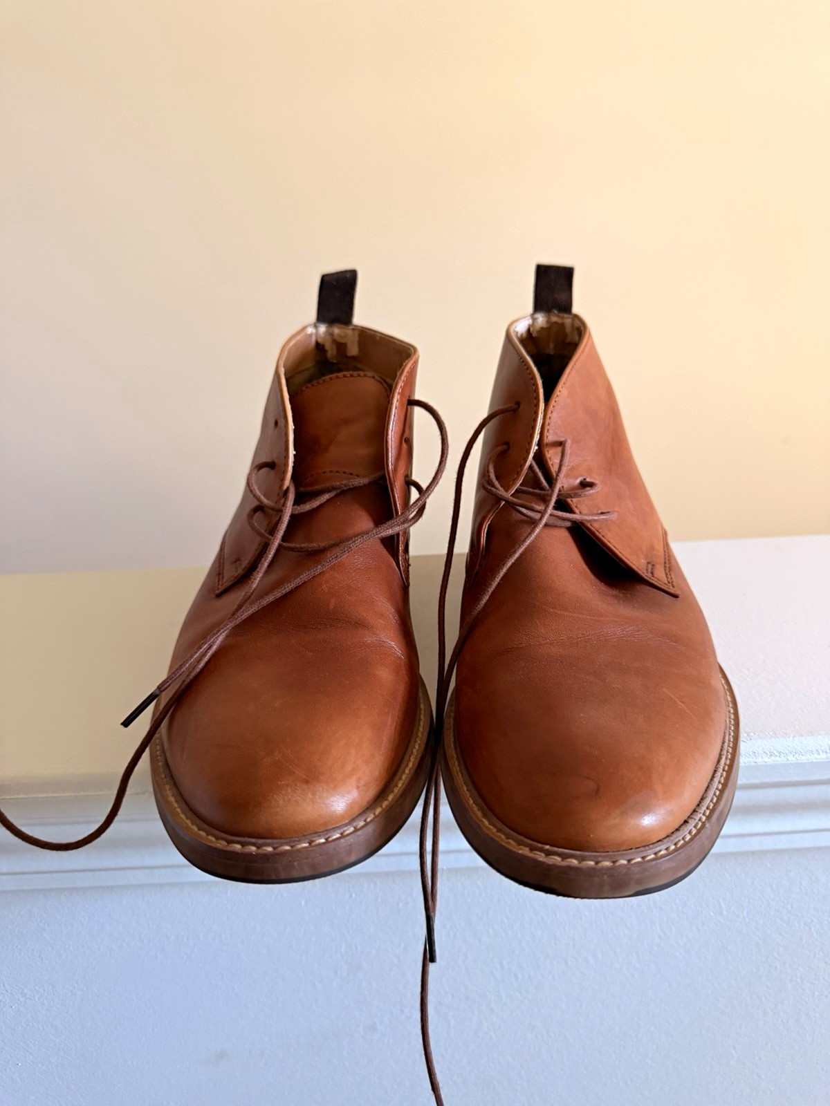 ALDO Men’s Brown Leather Chukka Ankle Boots Lace-Up Round Toe Rubber US 8.5 ALDO Men’s Brown Leather Chukka Ankle Boots Lace-Up Round Toe Rubber US 8.5