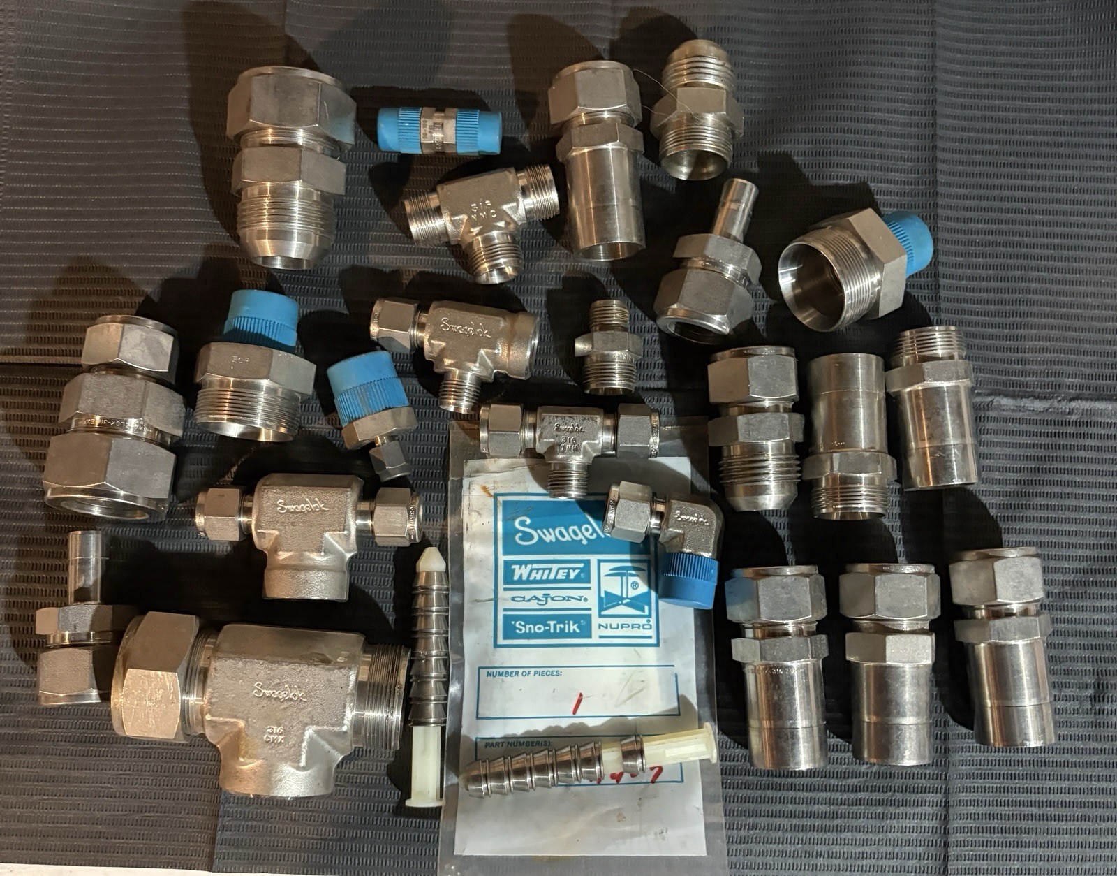 20+ Pc Swagelok 316 Stainless Steel Tube Fittings Tees Adapters Reducers NOS Lot