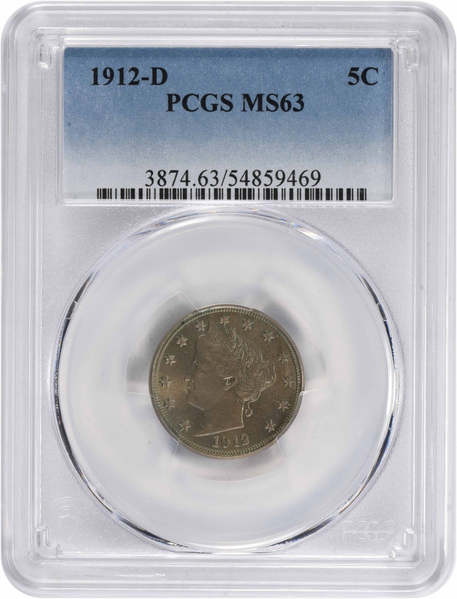 1912-D Liberty Nickel MS63 PCGS