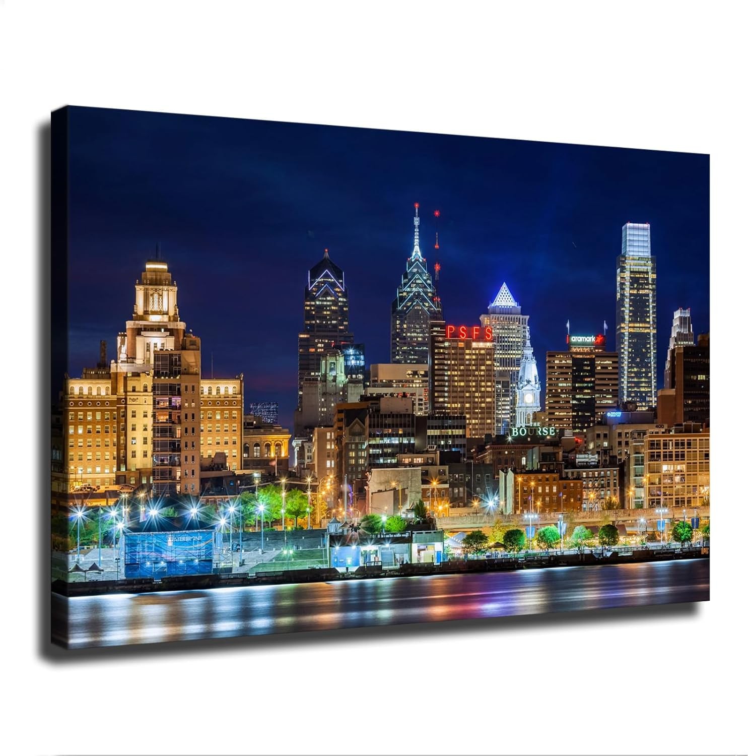 Philadelphia City Landscape Wall Art Decoration - Philadelphia Skyline Poster