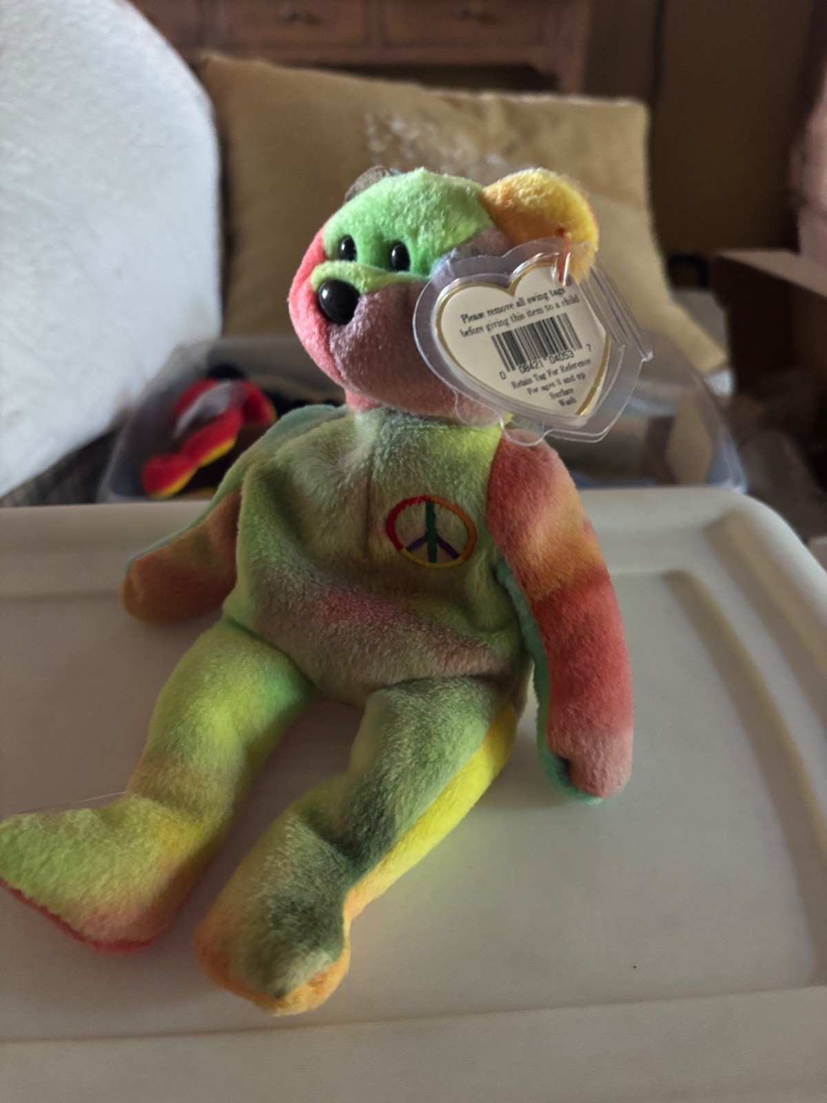 Ty Beanie Baby: Peace Bear 1996 - Multicolor Ty Beanie Baby: Peace Bear 1996 - Multicolor