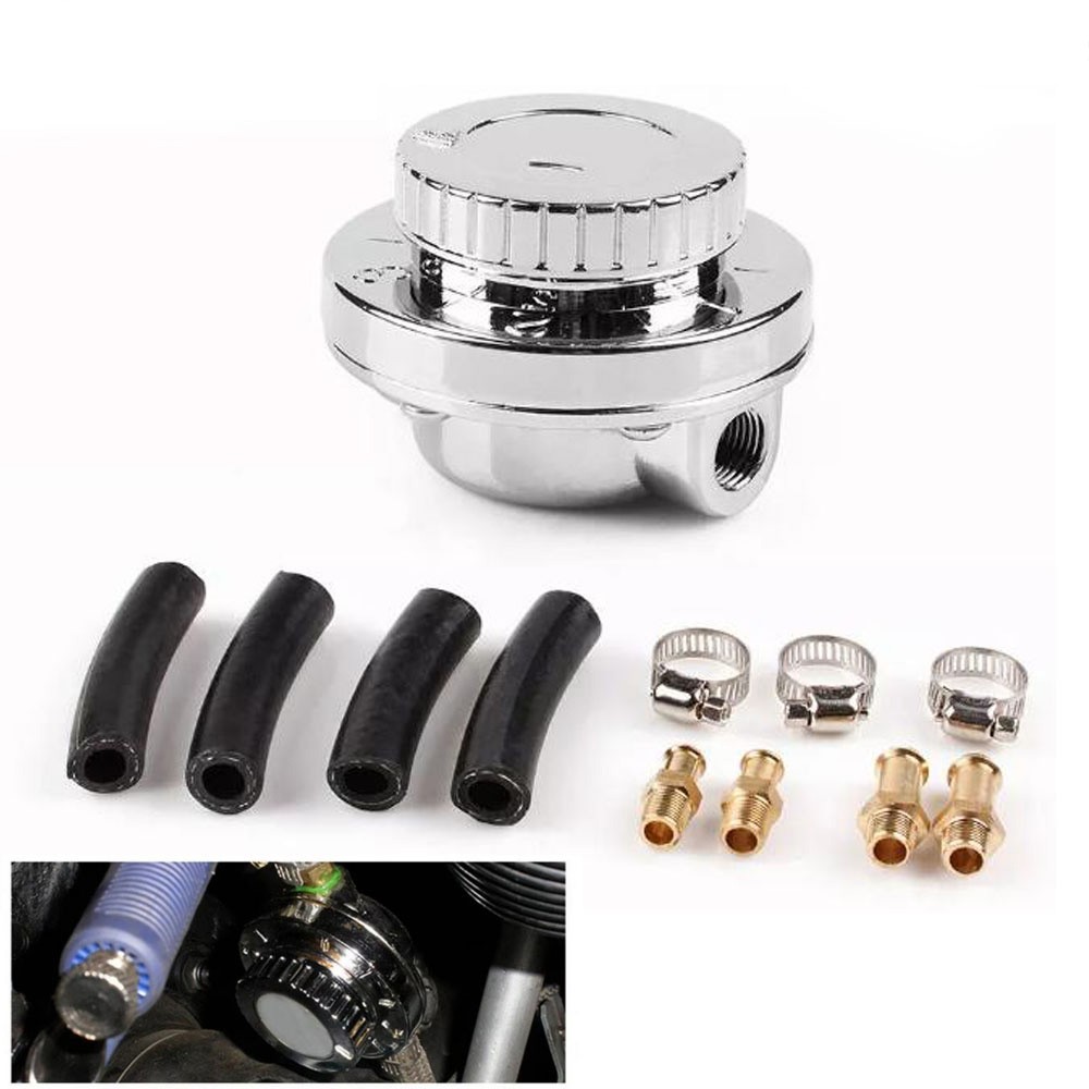1-6PSI Universal Adjustable Fuel Pressure Regulator Kit For Carburetor Engine US