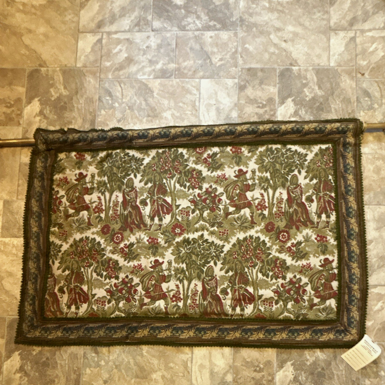 Semi Antique Hand Knotted French Tapestry 34x51 Appraised at $953 Semi Antique Hand Knotted French Tapestry 34x51 Appraised at $953