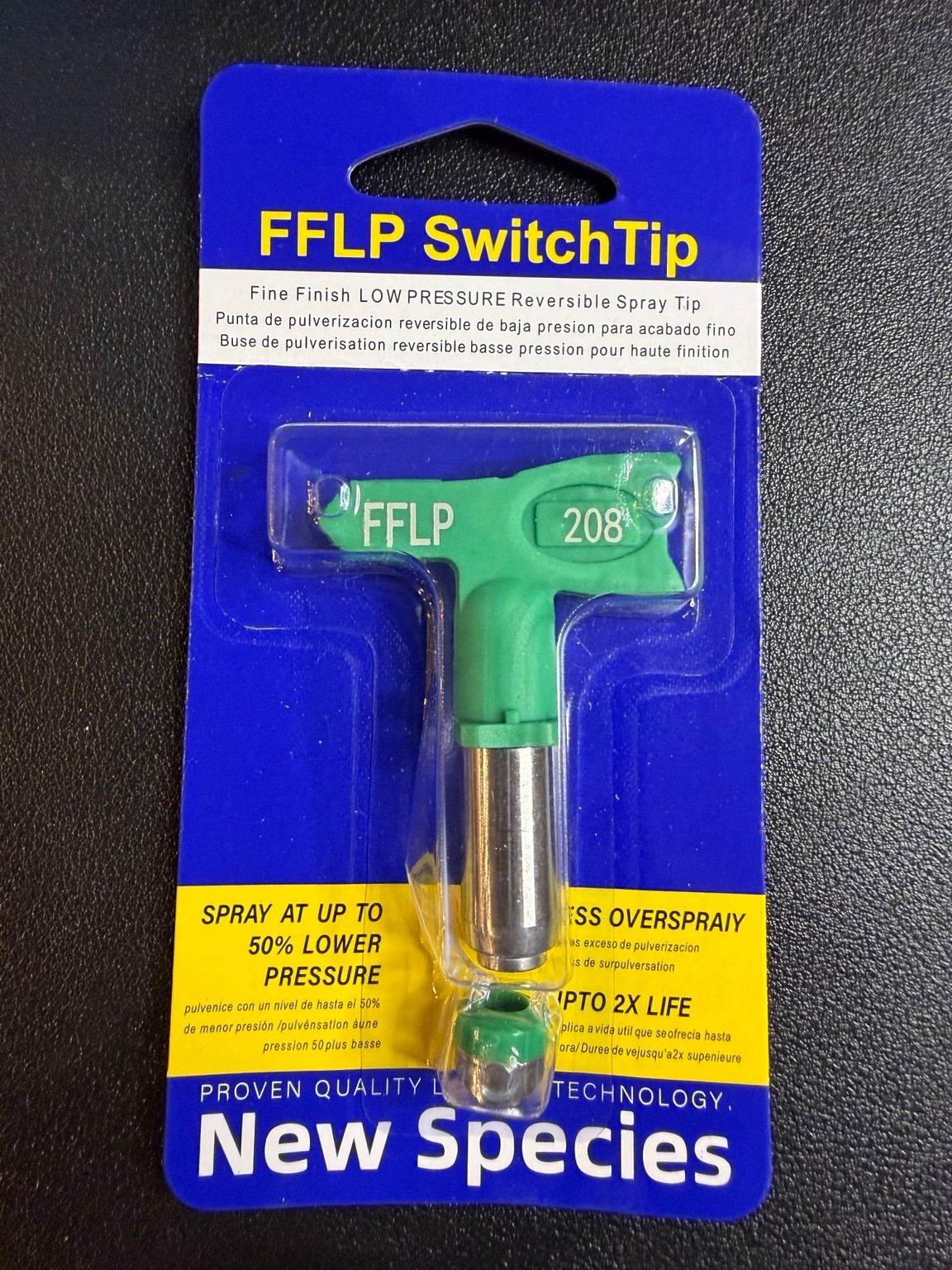 New Species FFLP 208 Fine Finish Low Pressure Reversible Spray Tip New Sealed