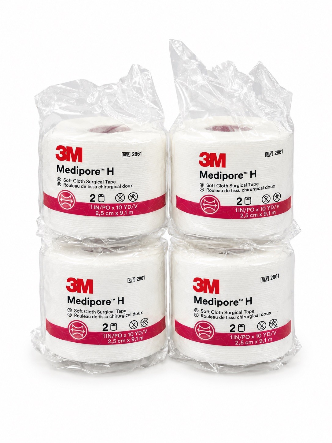 10 ROLLS 3M MEDIPORE H--SOFT CLOTH SURGICAL TAPE- 1” x 10yds 10 ROLLS 3M MEDIPORE H--SOFT CLOTH SURGICAL TAPE- 1” x 10yds