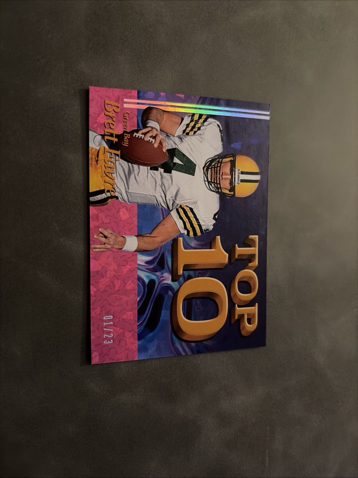 2026 Panini Decades 90s Brett Favre Packers Hot Pink Top Ten 01/23 2026 Panini Decades 90s Brett Favre Packers Hot Pink Top Ten 01/23