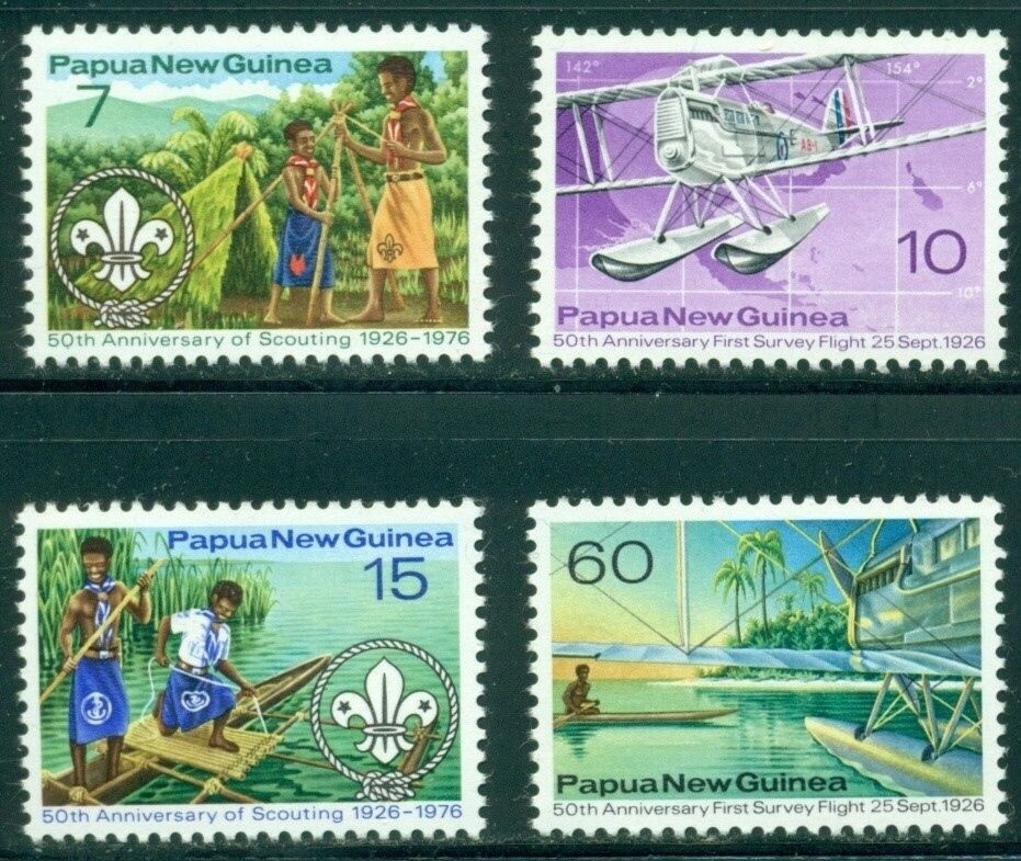 Papua New Guinea Scott #437-440 MNH Papua New Guinea Boy Scouts ANN $$