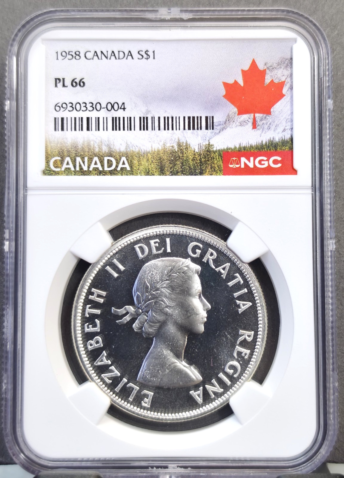 1958 CANADA SILVER 1 DOLLAR TOTEM POLE NGC PL 66 RARE GEM PROOF LIKE 1958 CANADA SILVER 1 DOLLAR TOTEM POLE NGC PL 66 RARE GEM PROOF LIKE