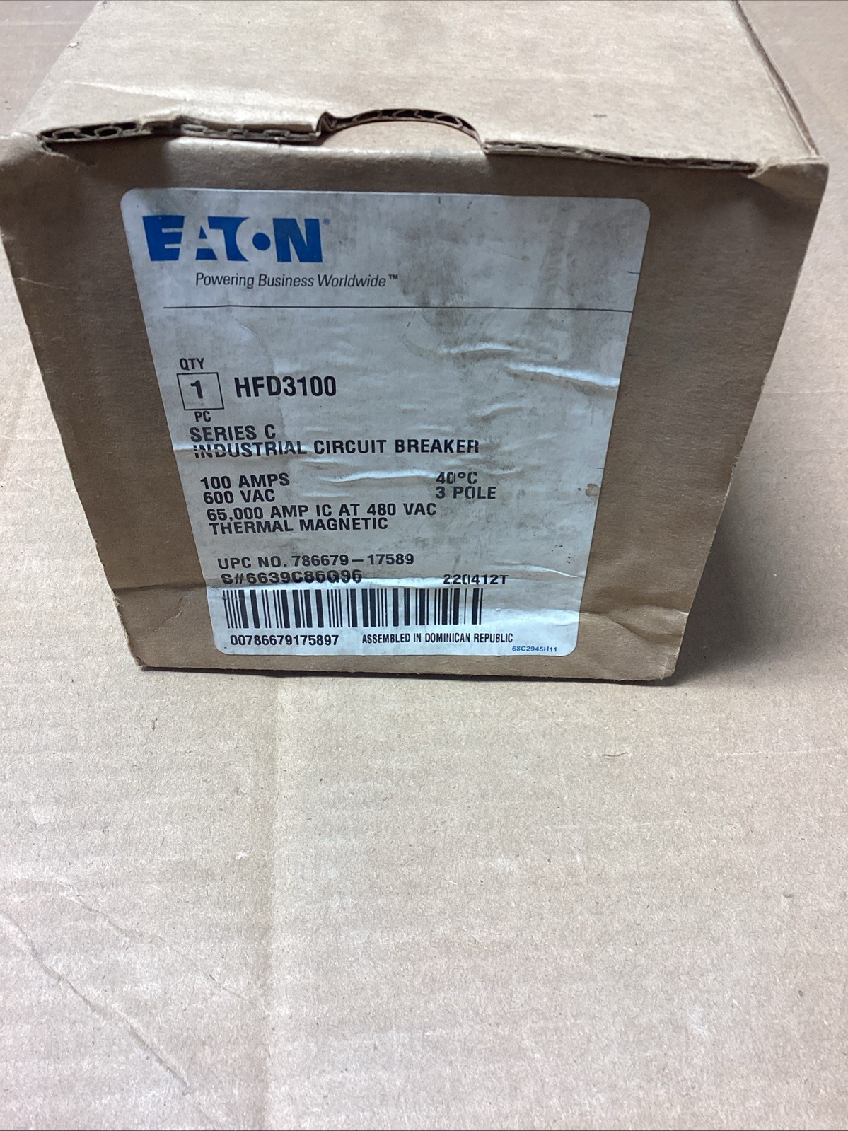 Eaton HFD3100 NIB 