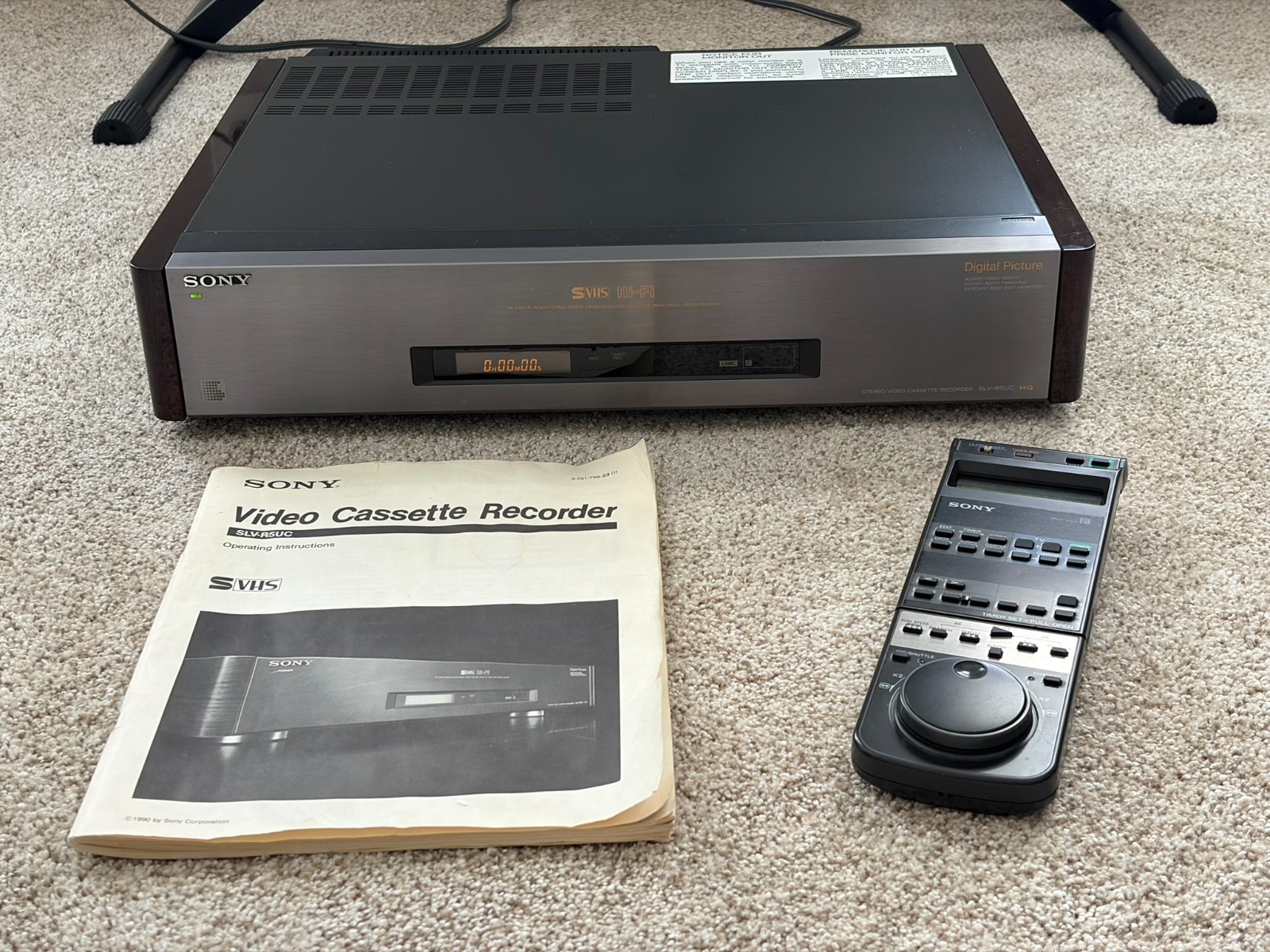 Vintage Sony SLV-R5UC HIGH END SVHS Video Cassette VCR SERVICED WORKING READ