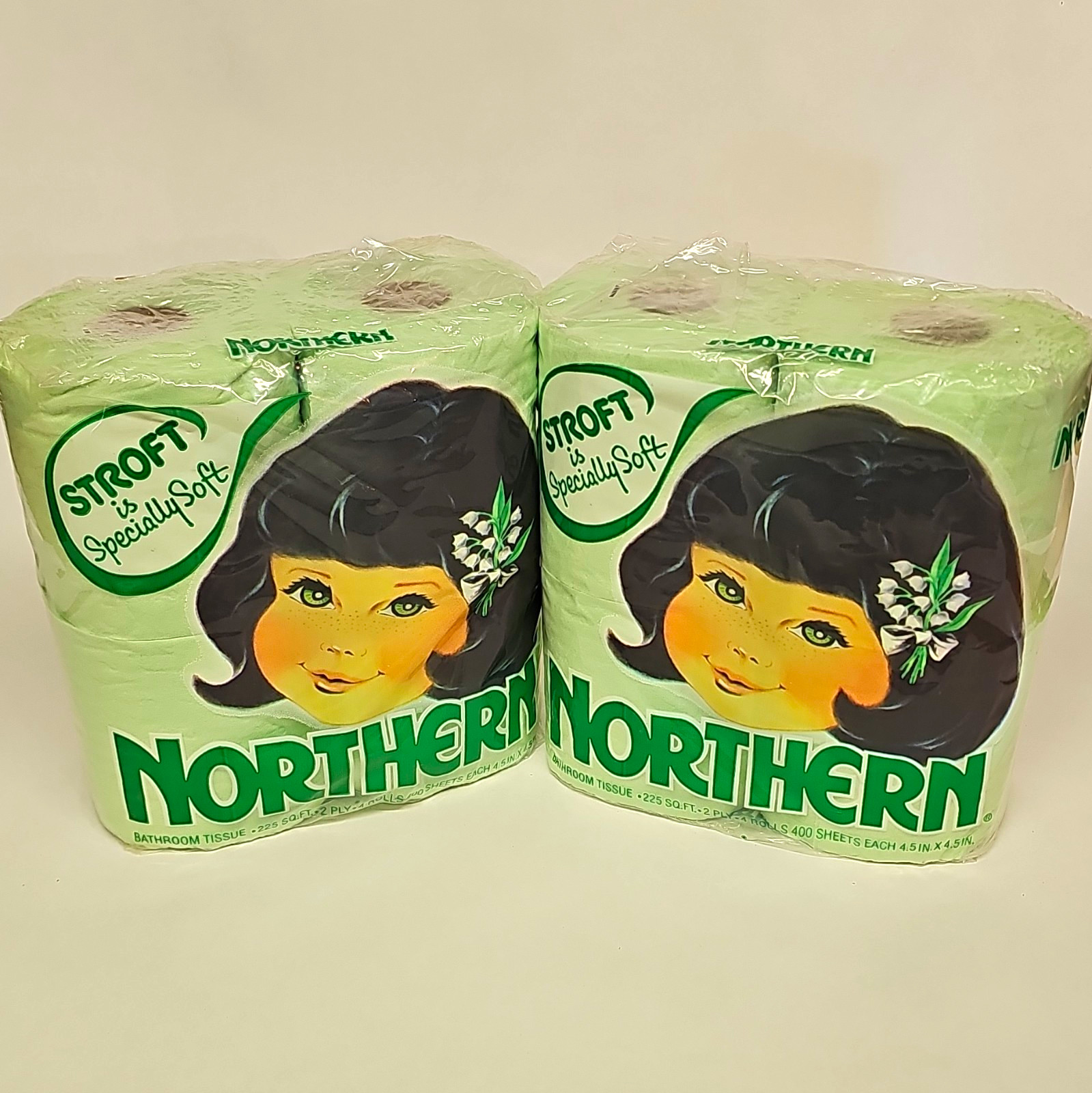1979 Northern Bathtissue New Green Color Two Package Of 4 Rolls, 8 Rolls Totall 1979 Northern Bathtissue New Green Color Two Package Of 4 Rolls, 8 Rolls Totall
