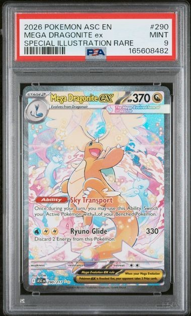 Mega Dragonite ex 2026 Pokémon Ascended Heroes Special Illustration Rare #290 PS Mega Dragonite ex 2026 Pokémon Ascended Heroes Special Illustration Rare #290 PS