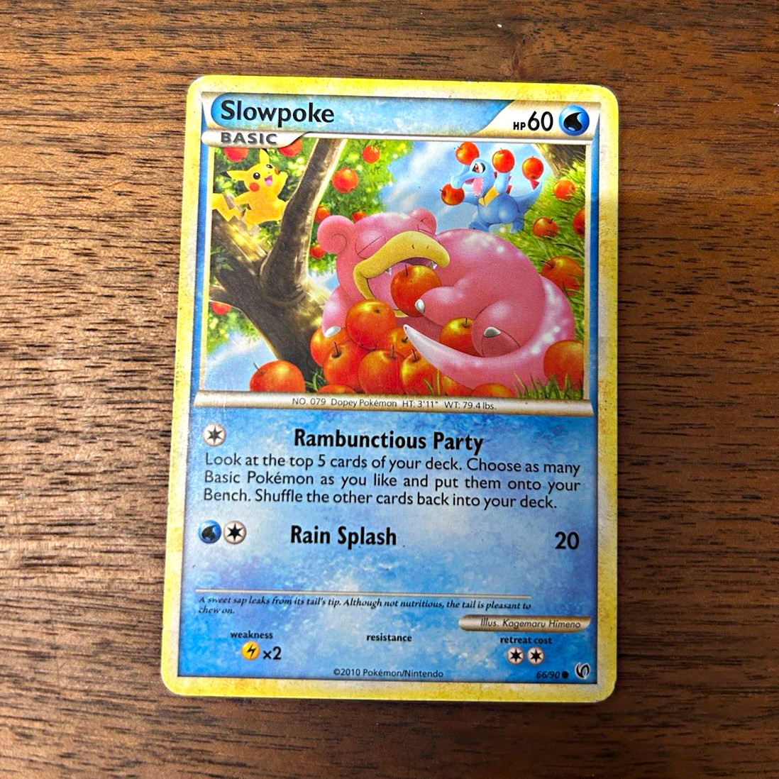 Pokémon TCG Slowpoke Undaunted 66/90 Regular Common ENG Basic 60HP
