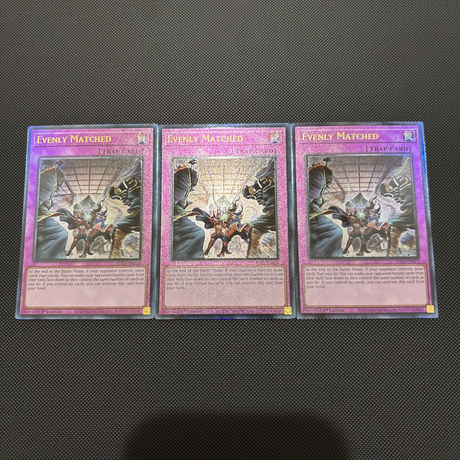 1x Evenly Matched RA01-EN074 Prismatic Ultimate Rare PUR NM Yugioh 2 Available 