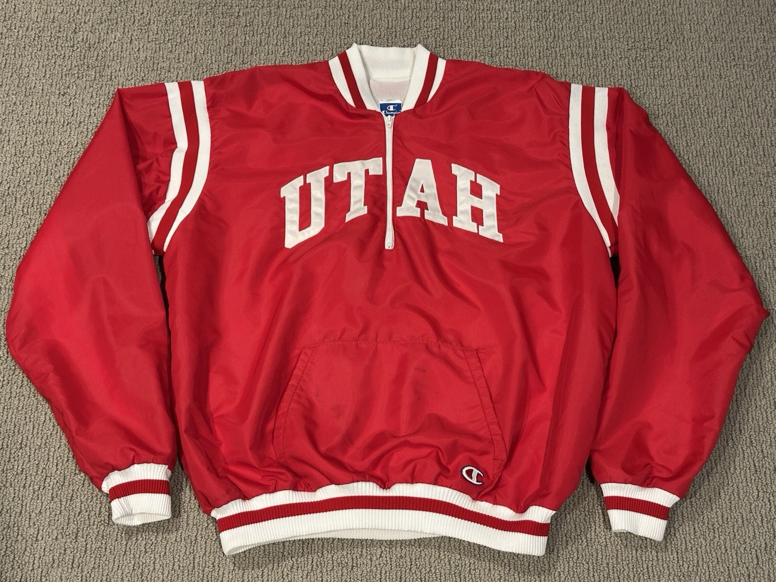 Vintage Champion Utah Utes Windbreaker Jacket - GO UTES ⭕ 🪶 Vintage Champion Utah Utes Windbreaker Jacket - GO UTES ⭕ 🪶