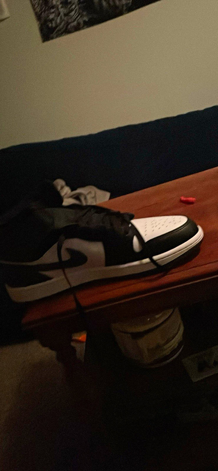 Nike Air Jordan 1 Men’s Low Top Lace-Up Sneakers Black/White Colorblock Nike Air Jordan 1 Men’s Low Top Lace-Up Sneakers Black/White Colorblock