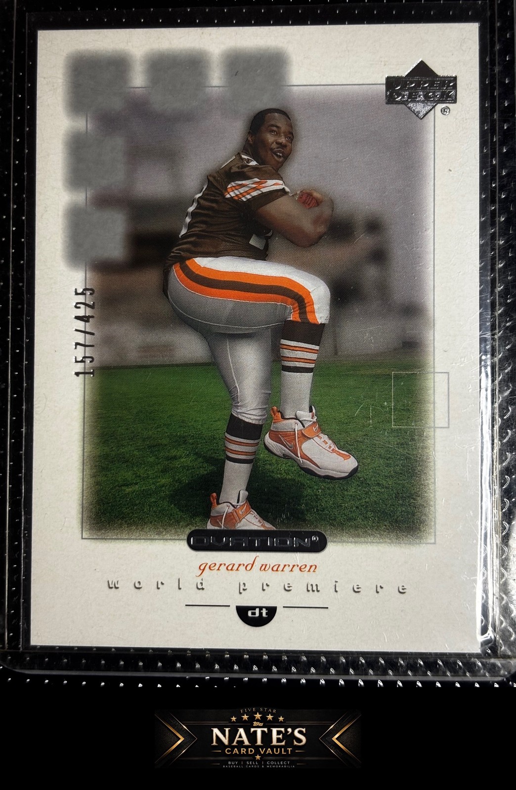 Gerard Warren 2001 Upper Deck Ovation #121 RC #/425 Browns