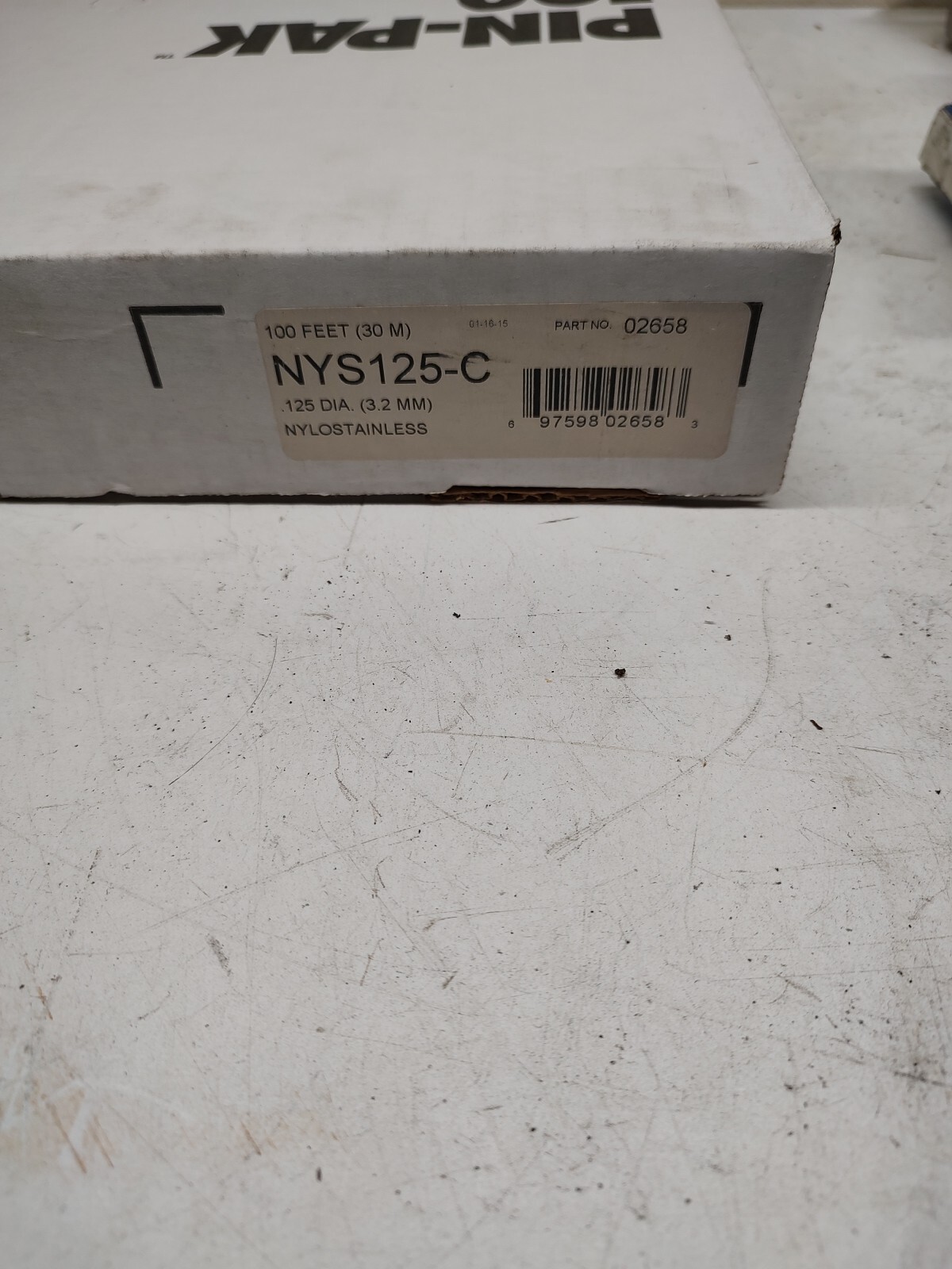 NEW 1 BOX OF FLEXCO 02658 NYS125-C PIN PAK 100ft .125 NYLOSTAINLESS Clipper NEW 1 BOX OF FLEXCO 02658 NYS125-C PIN PAK 100ft .125 NYLOSTAINLESS Clipper