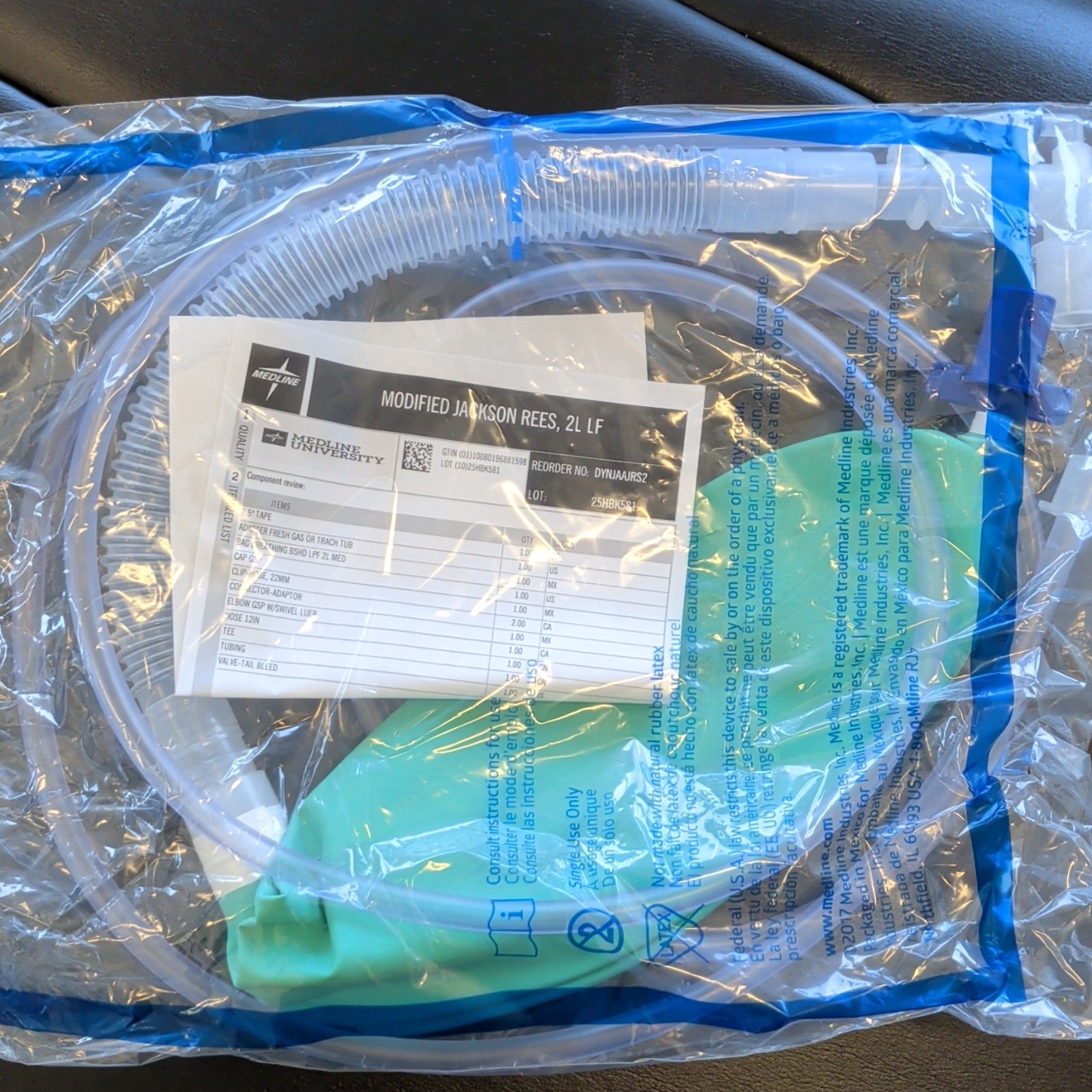 Medline Modified Jackson Rees 2L LF Anesthesia Breathing Circuit DYNJAAJRS2 Medline Modified Jackson Rees 2L LF Anesthesia Breathing Circuit DYNJAAJRS2