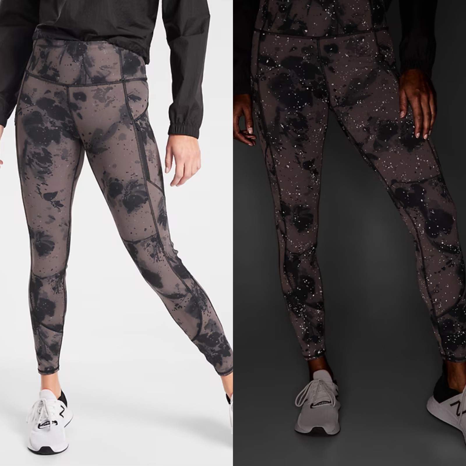 Athleta Black Printed Powerlift Rainier Reflection Tight Leggings Size XS Athleta Black Printed Powerlift Rainier Reflection Tight Leggings Size XS