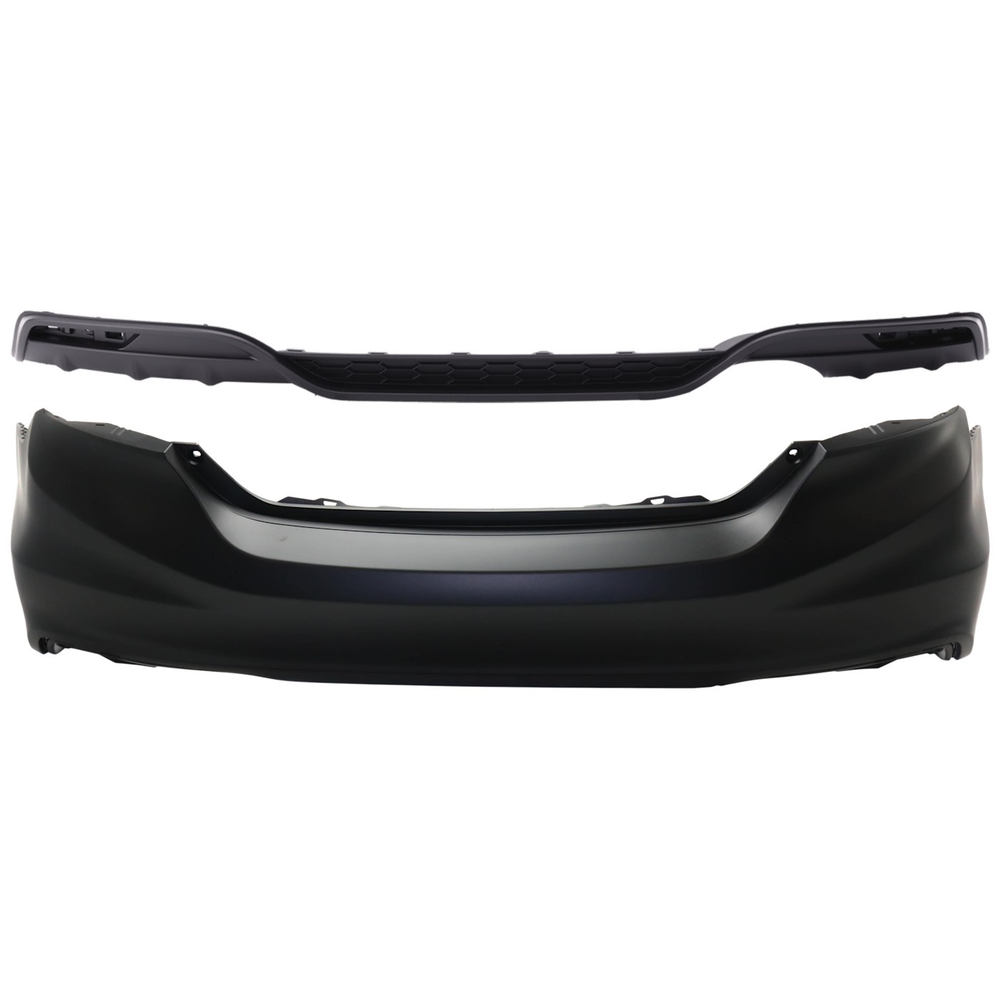 Pair Bumper Covers Set of 2 Rear Upper Sedan for Honda Civic 2013-2015